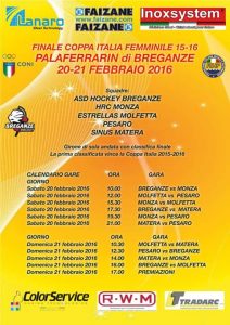 Calendario Coppa Italia femminile 2016
